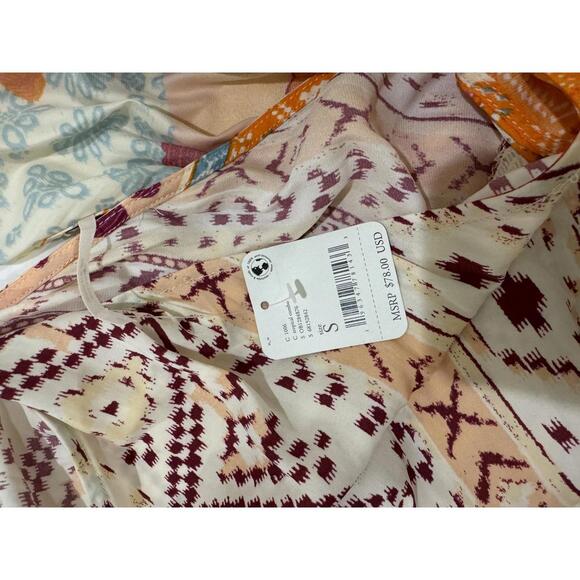 NWT Free People Tied To You Boho Multicolored Printed Tank Top- Size Small - Picture 9 of 9